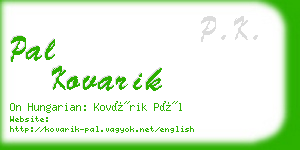 pal kovarik business card